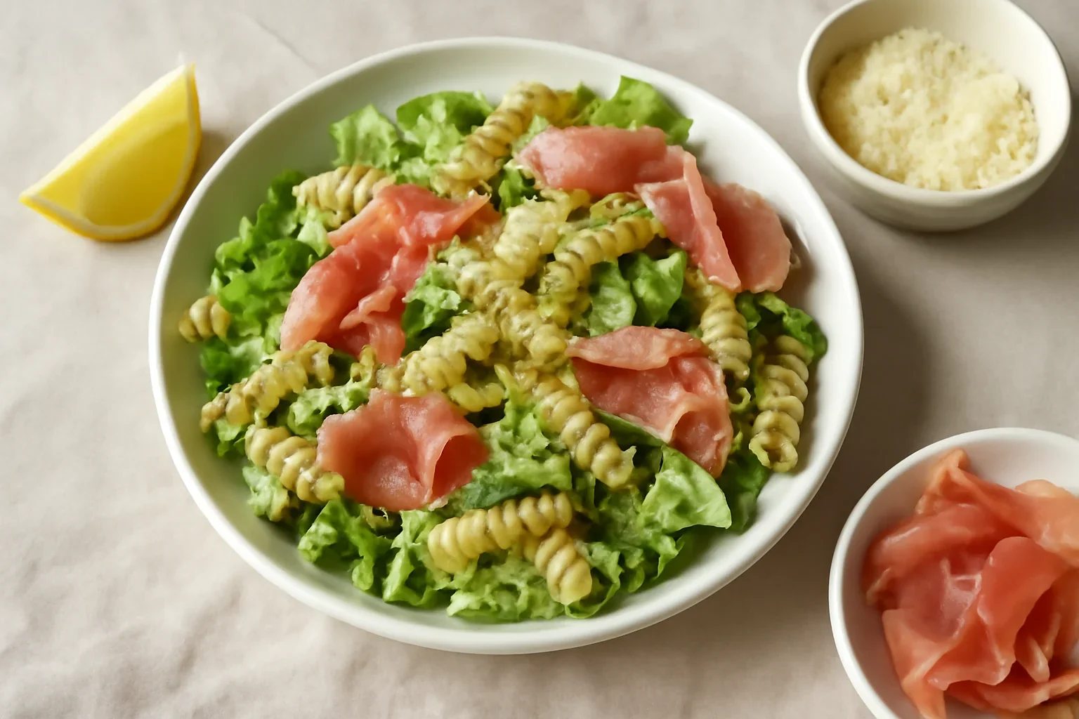 Salata de paste cu dressing de pesto