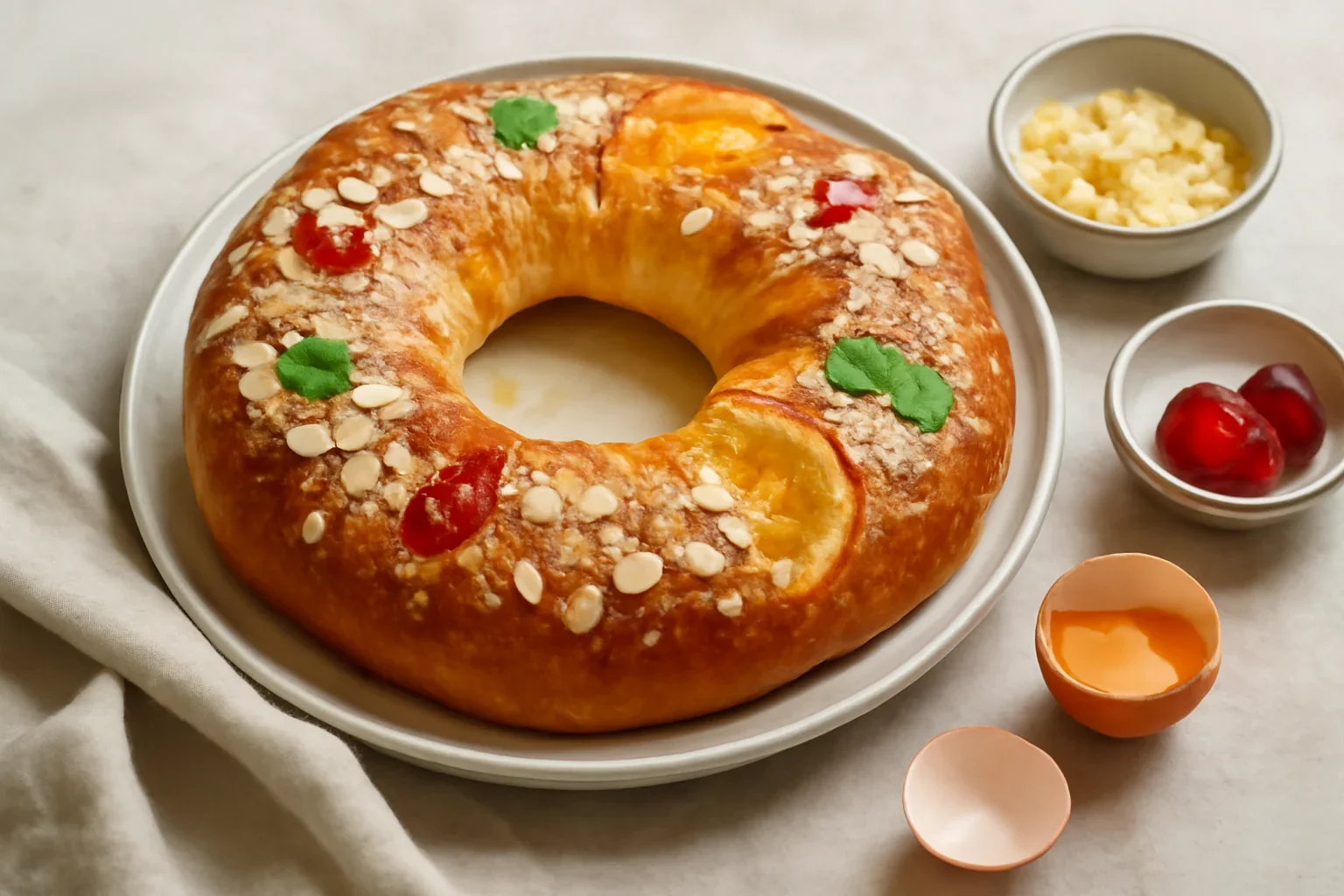 Roscón de Reyes – rețeta de cozonac spaniol cu fructe confiate pentru Epifanie