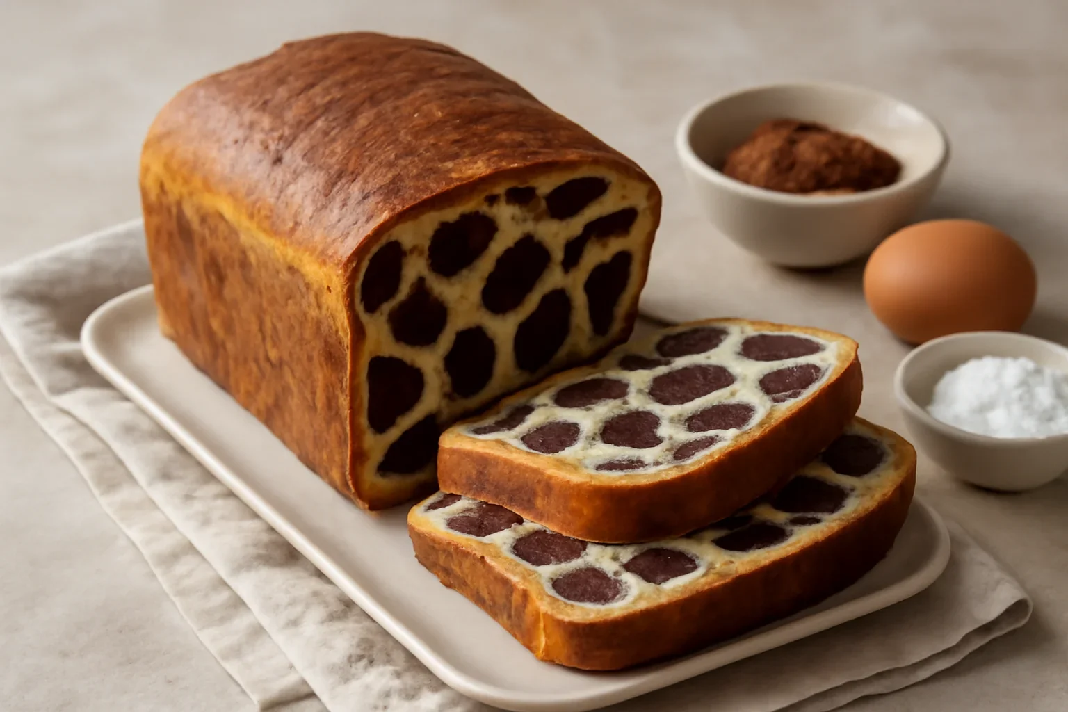 Cozonac leopard cu cacao – rețeta de cozonac pufos cu pete (în 3 culori)