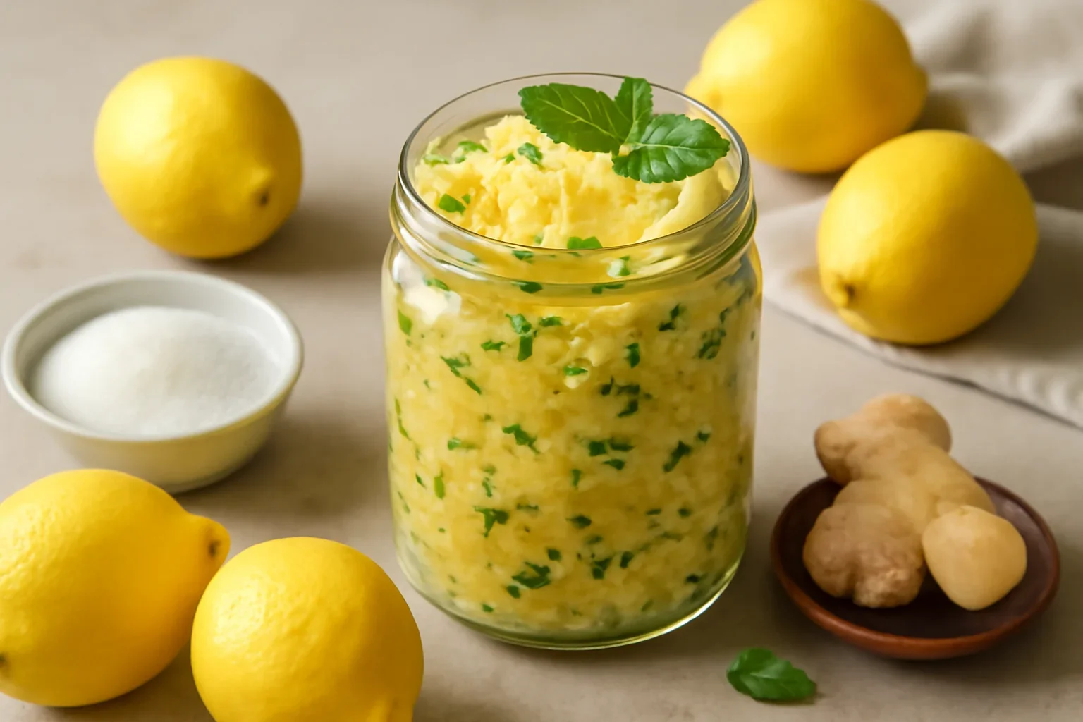 Limonada cu menta si ghimbir