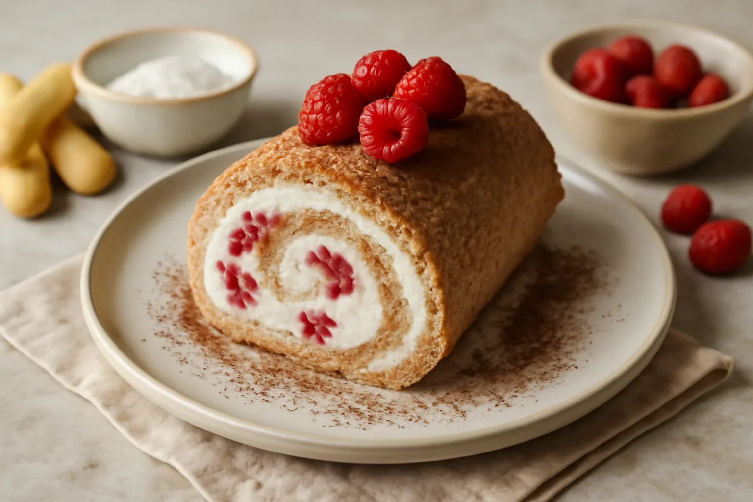 Rulada tiramisu fara coacere