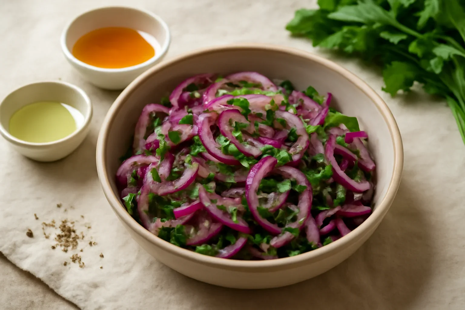 Salata de ceapa rosie