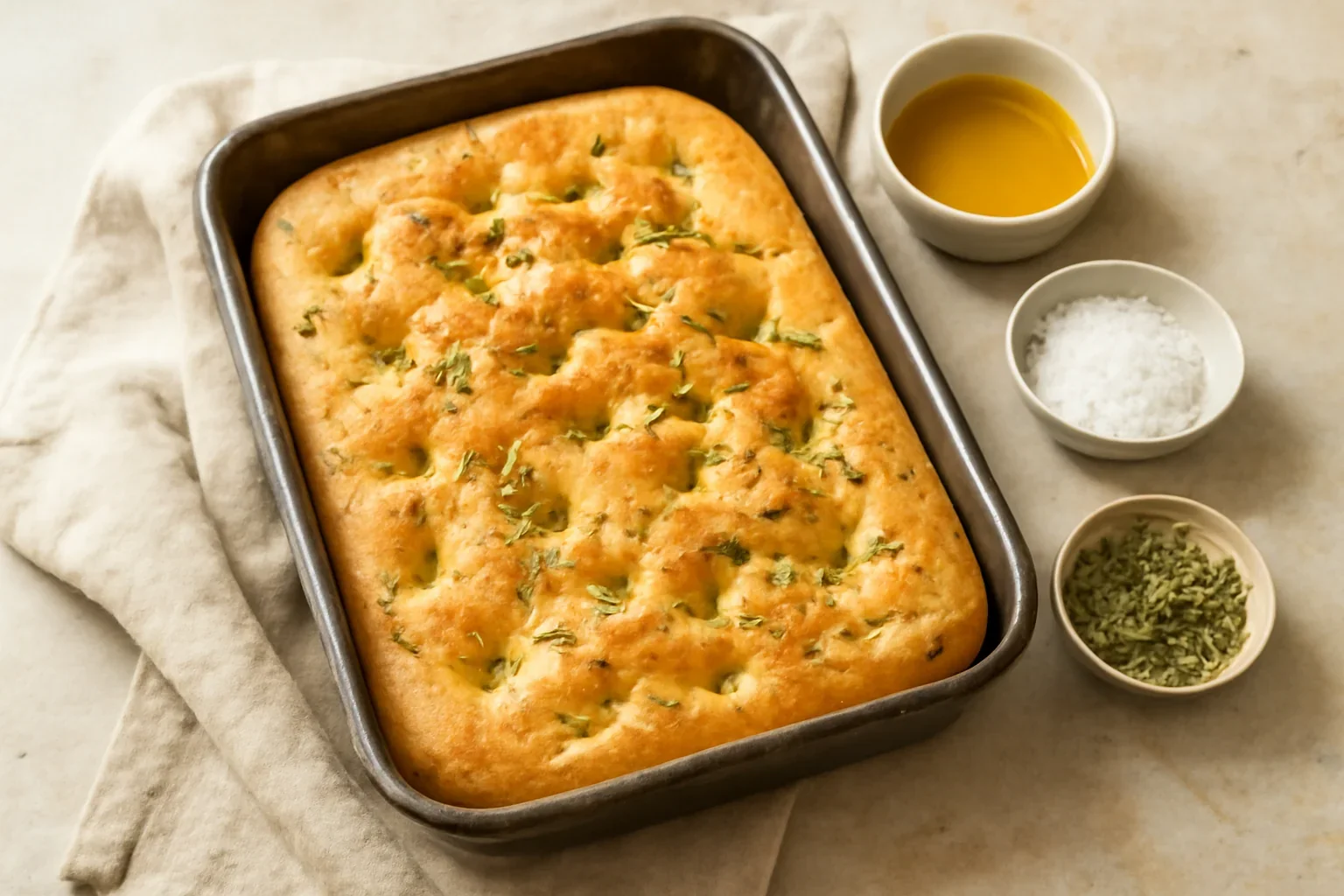 Focaccia cu rozmarin reteta italiana autentica