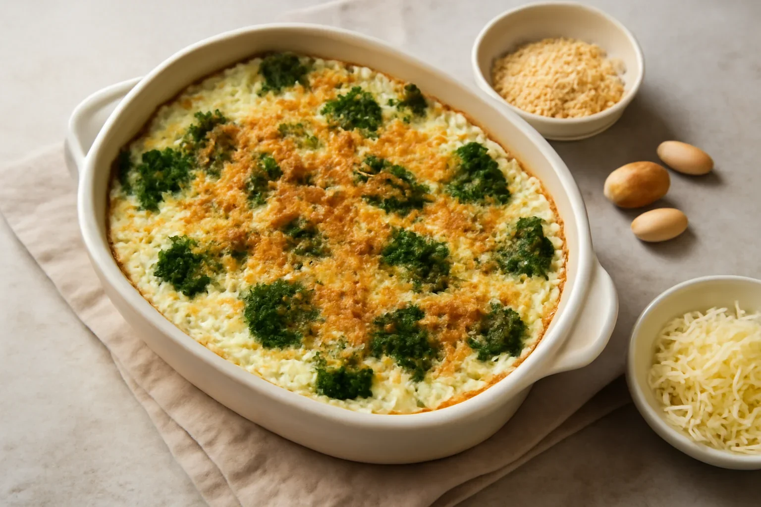 Broccoli cu ricotta la cuptor