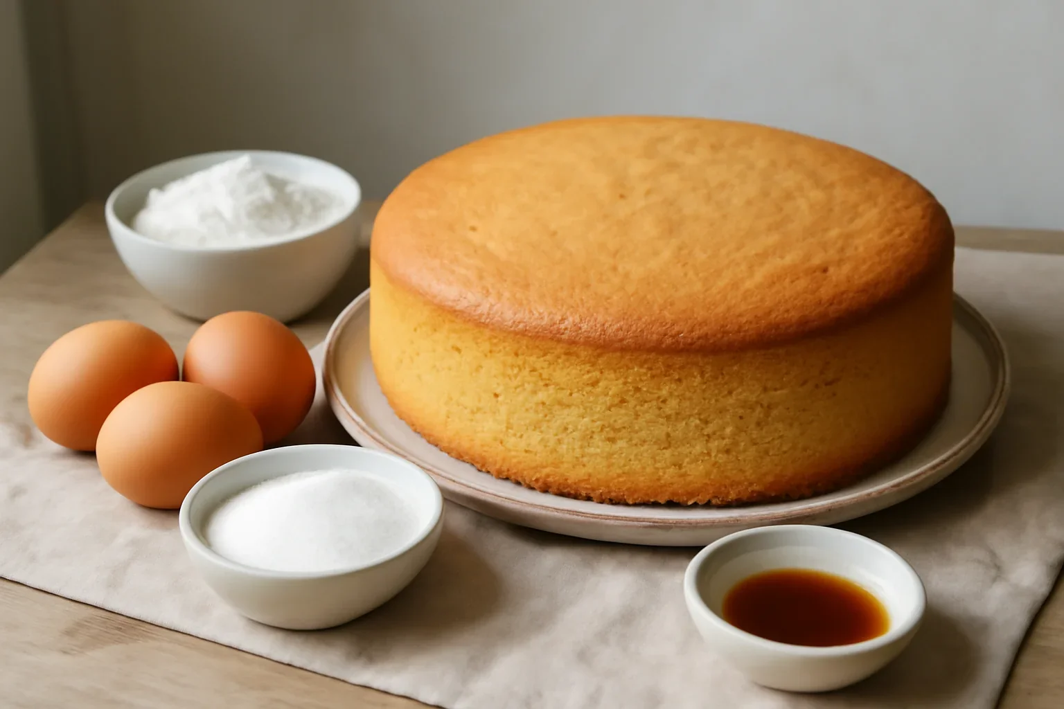 Blat pufos cu vanilie pentru torturi delicioase