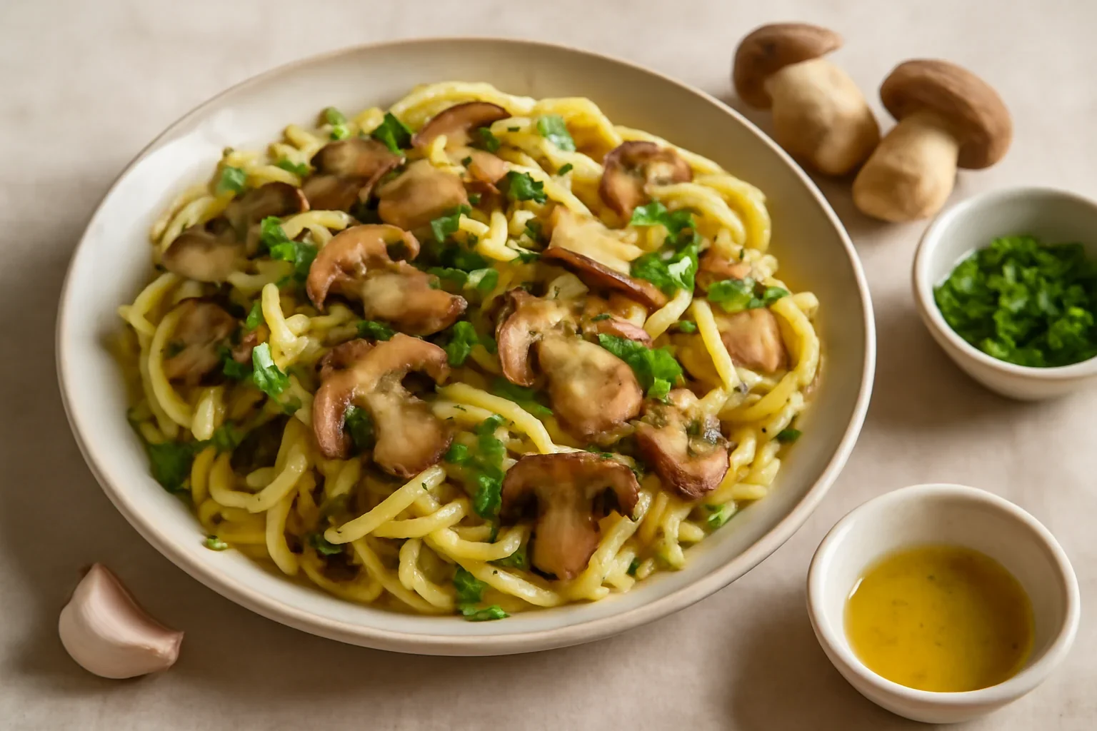Tagliatelle cu hribi proaspeți – rețetă simplă, rapidă și gustoasă