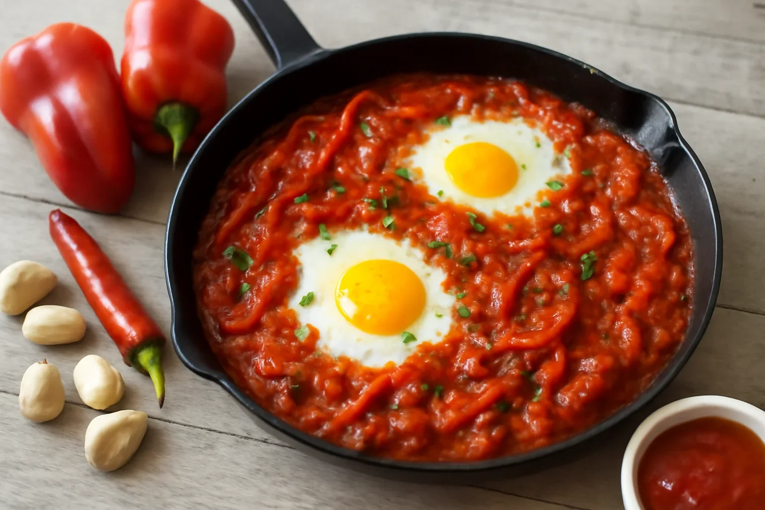Ghiveci de legume cu ochiuri – reteta de shakshuka