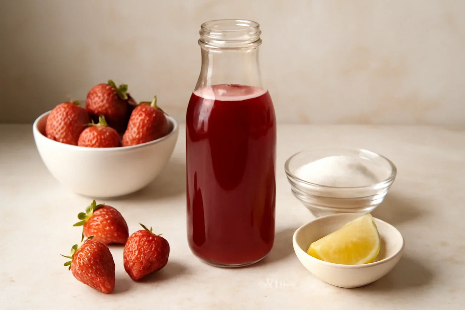 Sirop de capsuni cu zahar sau indulcitor