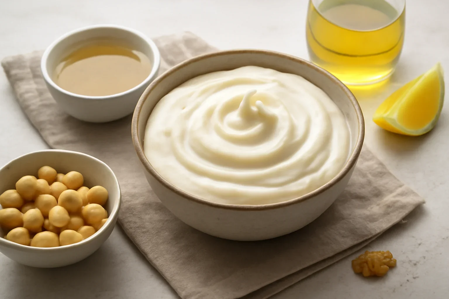 Maioneză de post – rețeta simplă, rapidă și naturală cu aquafaba (lichidul din conserva de fasole boabe sau năut)