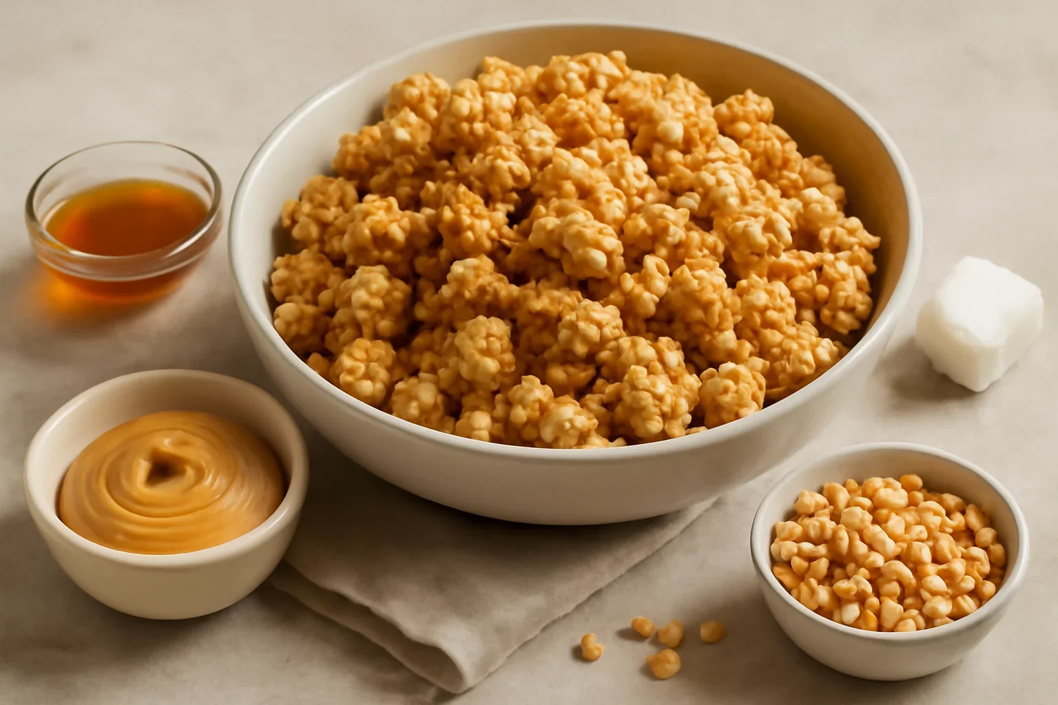 Popcorn cu unt de arahide