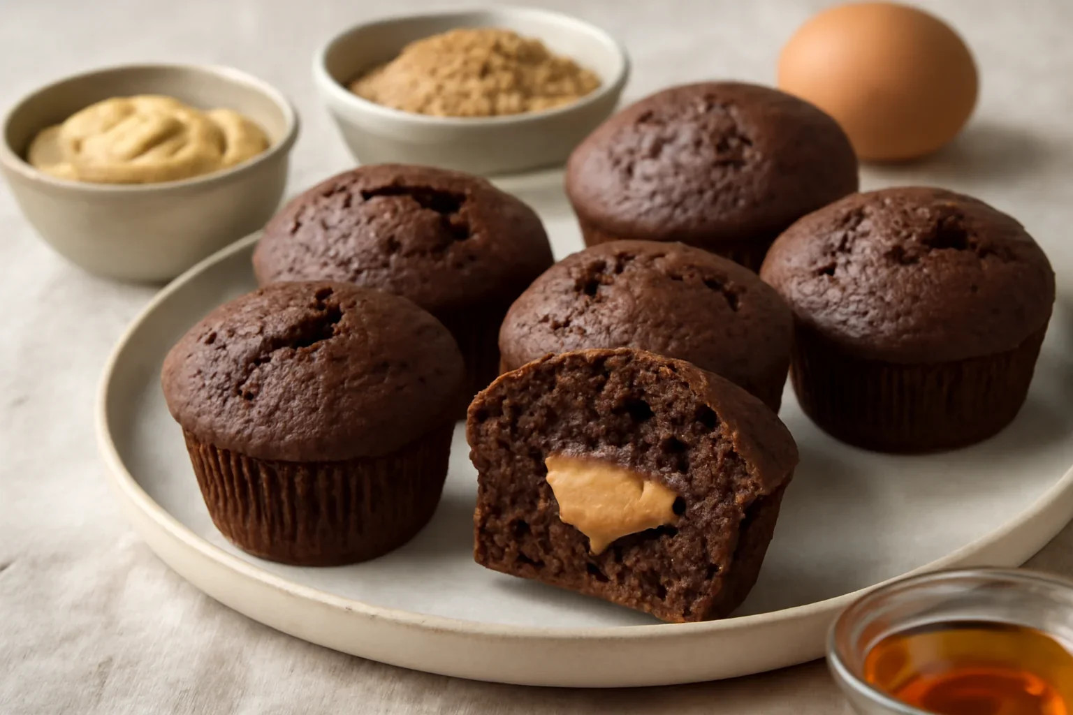 Muffins de ciocolată umplute