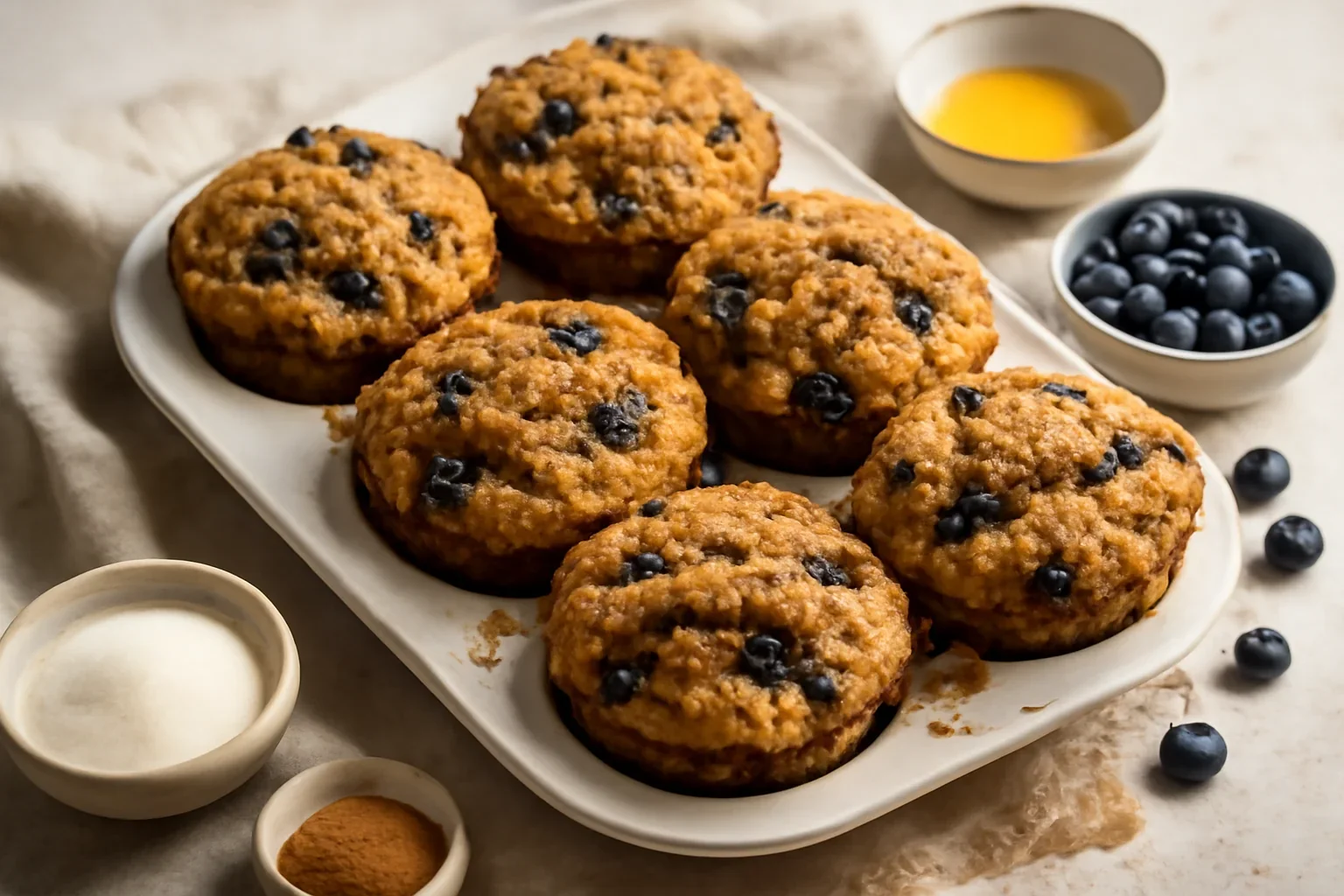 Muffins crocante cu afine