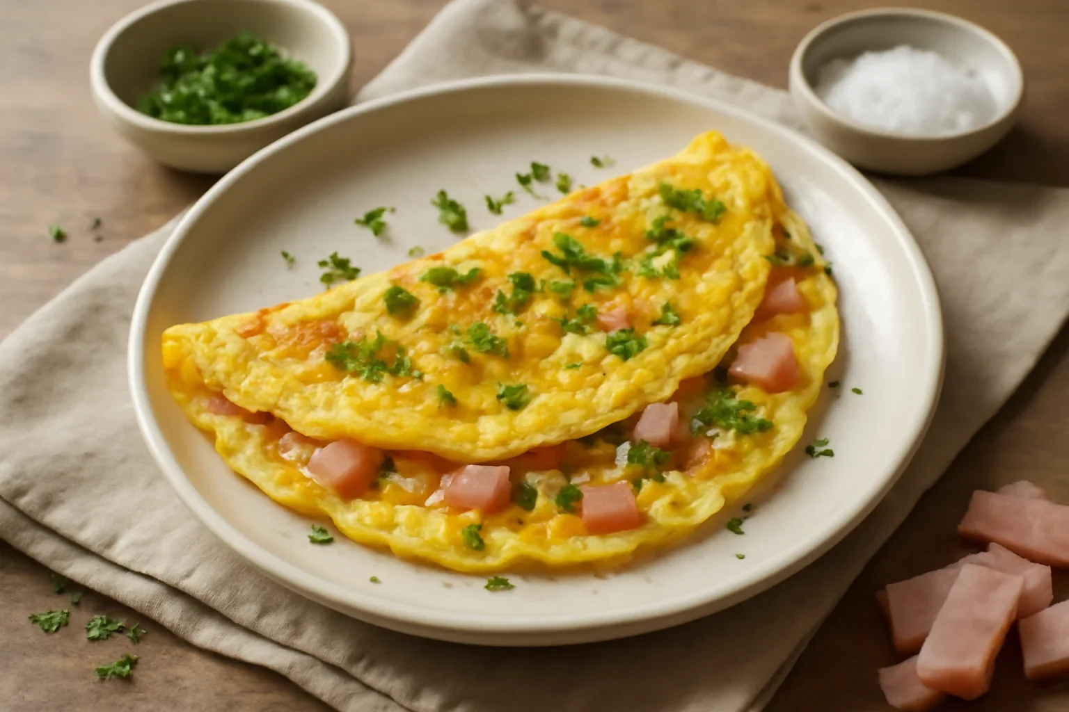 Omletă cu șuncă