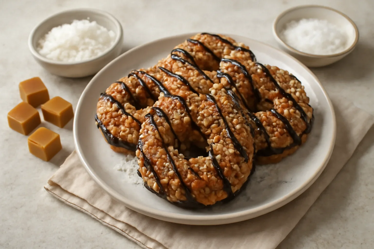 Biscuiti cu cocos si caramel