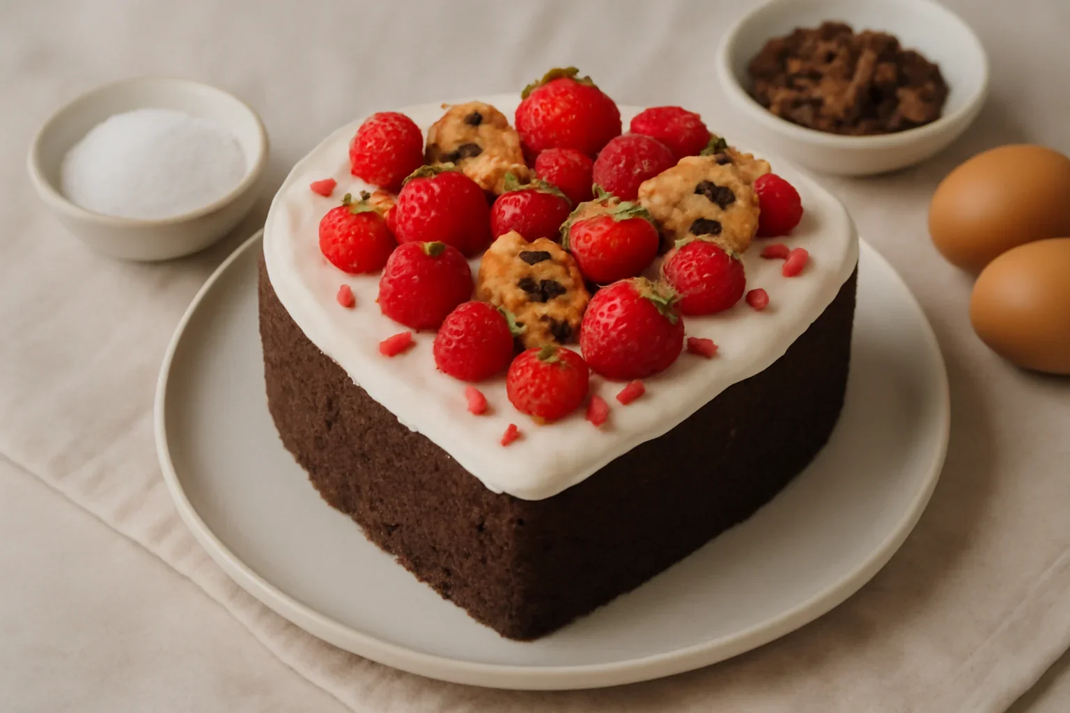 Tort inimioara de ciocolata