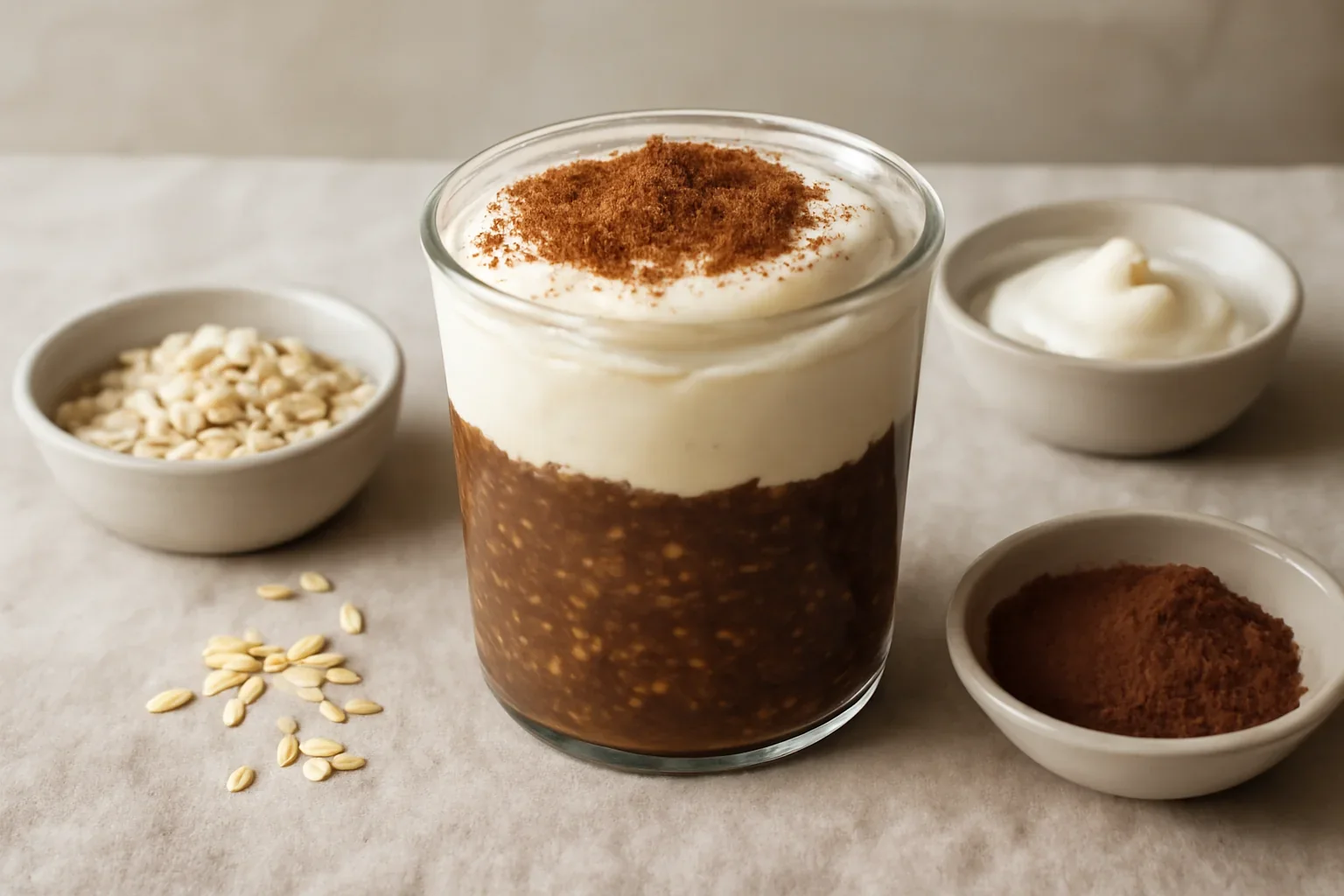 Fulgi de ovăz tiramisu peste noapte