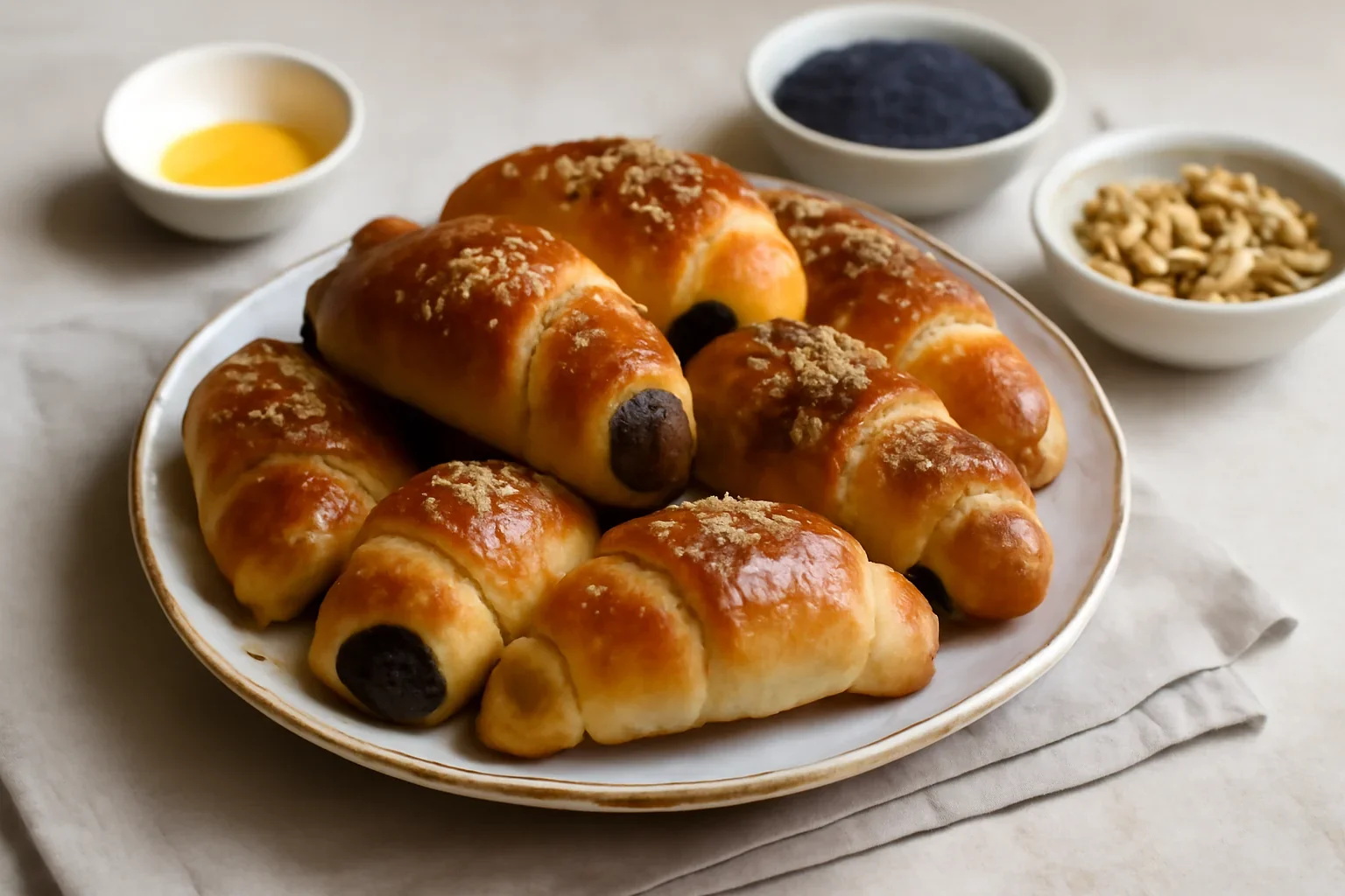 Cornuri cu nucă sau mac – rețeta de cornuri Bratislava, Pozsonyi kifli sau Pressburger Kipferl