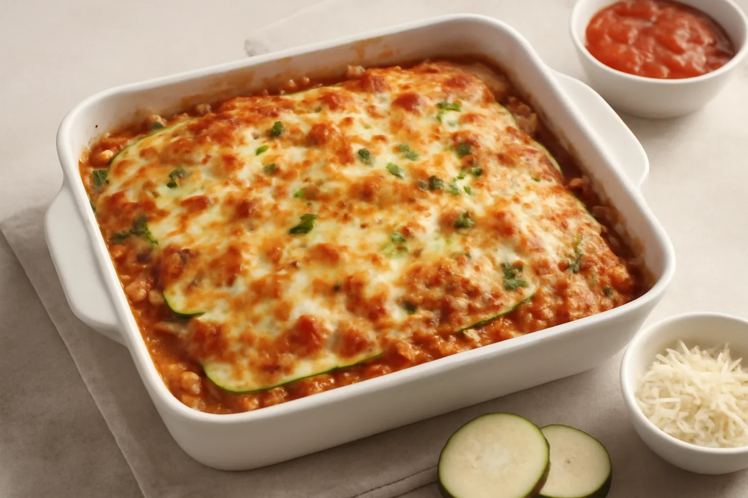 Lasagna cu dovlecei low carb