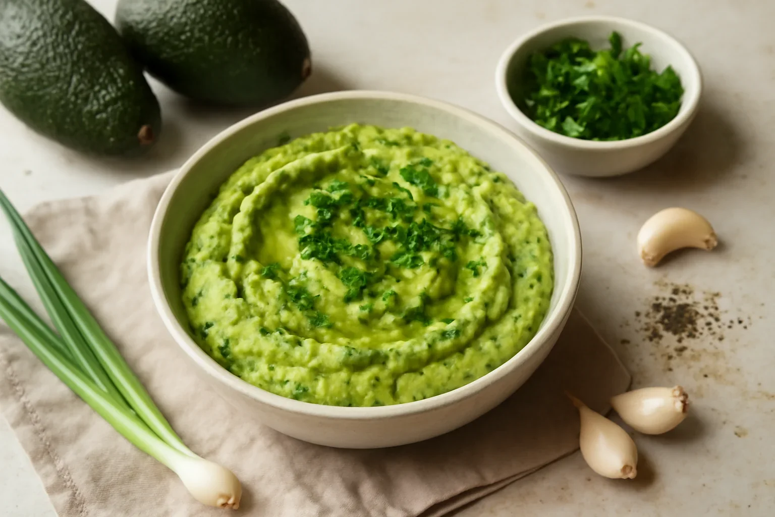 Cremă de avocado cu pătrunjel verde și usturoi – plină de vitamine și nutrienți