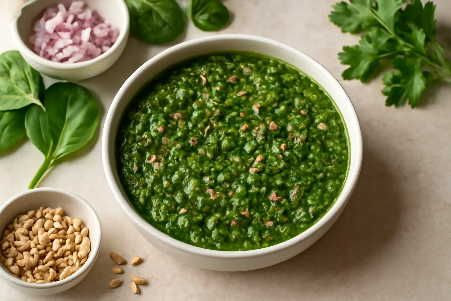 Chimichurri cu spanac