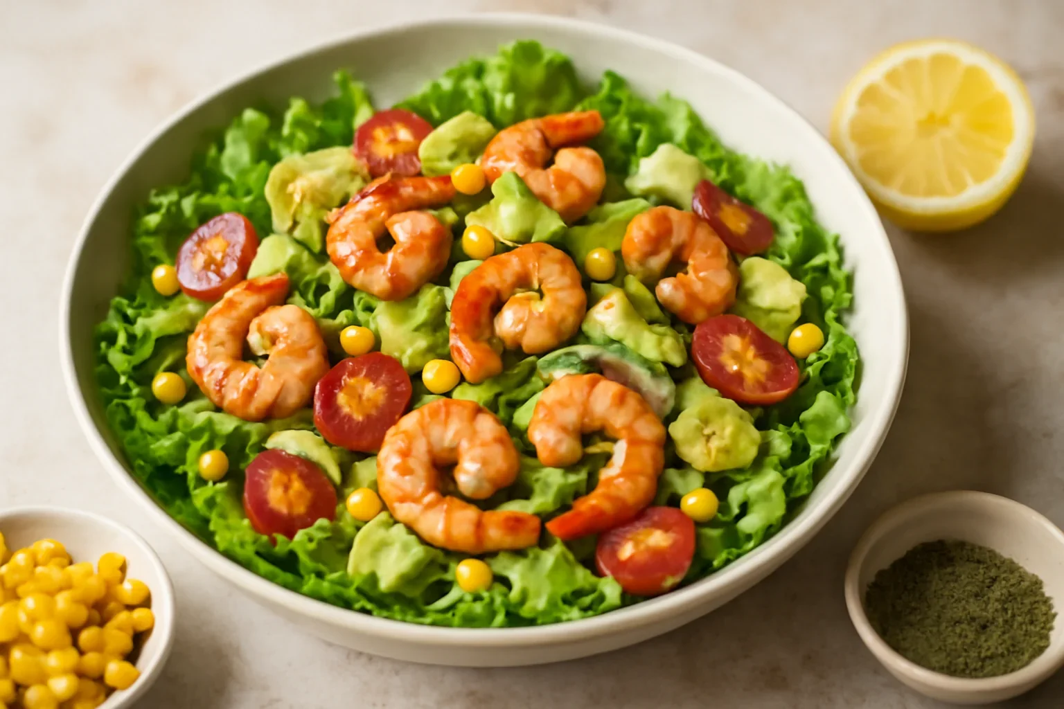 Salata cu creveti si avocado