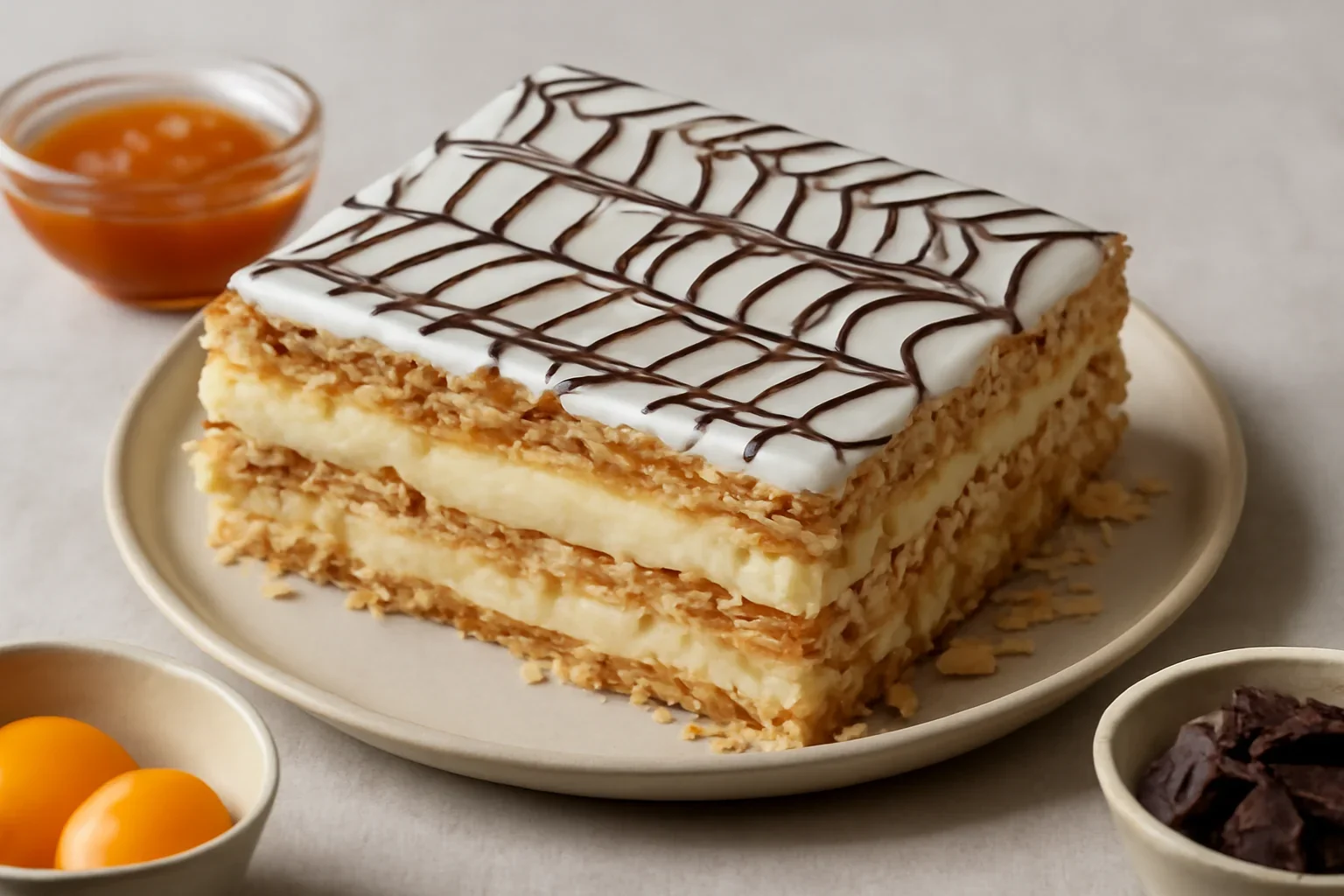 Millefeuille sau Tort Napoleon reteta clasica frantuzeasca