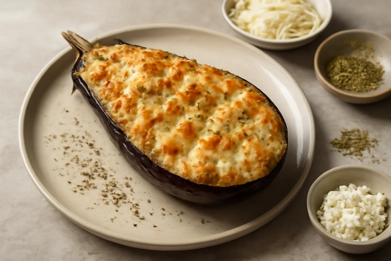 Vinete Quattro Formaggi – vinete crestate și gratinate cu brânză (la air fryer sau la cuptor)