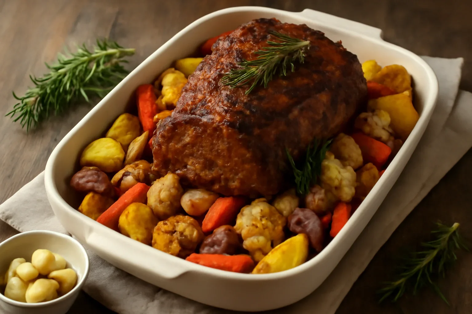 Porc friptura la cuptor inabusita cu usturoi si rozmarin