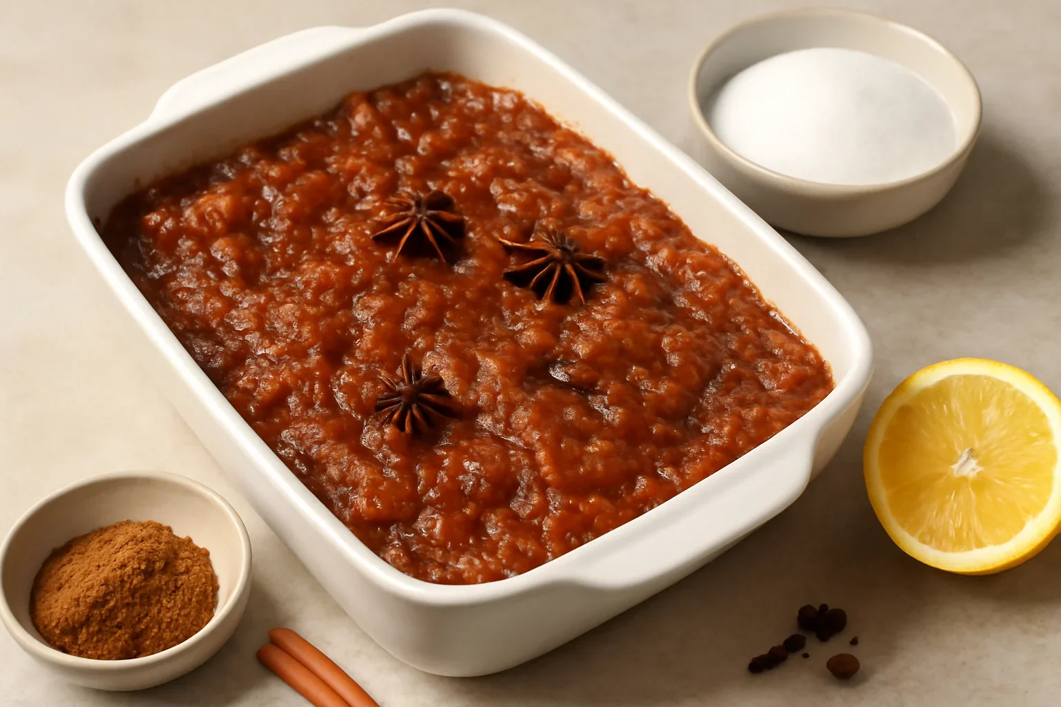 Gem de mere coapte și caramelizate la cuptor