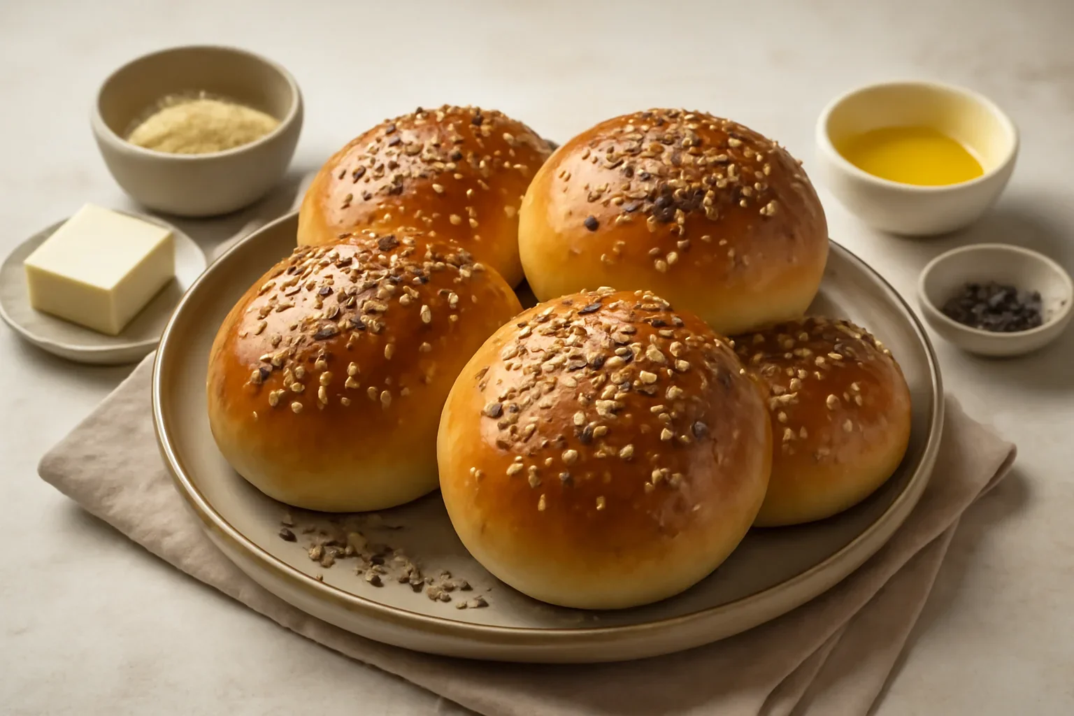 Chifle pentru hamburger sau burgeri – painici moi si pufoase