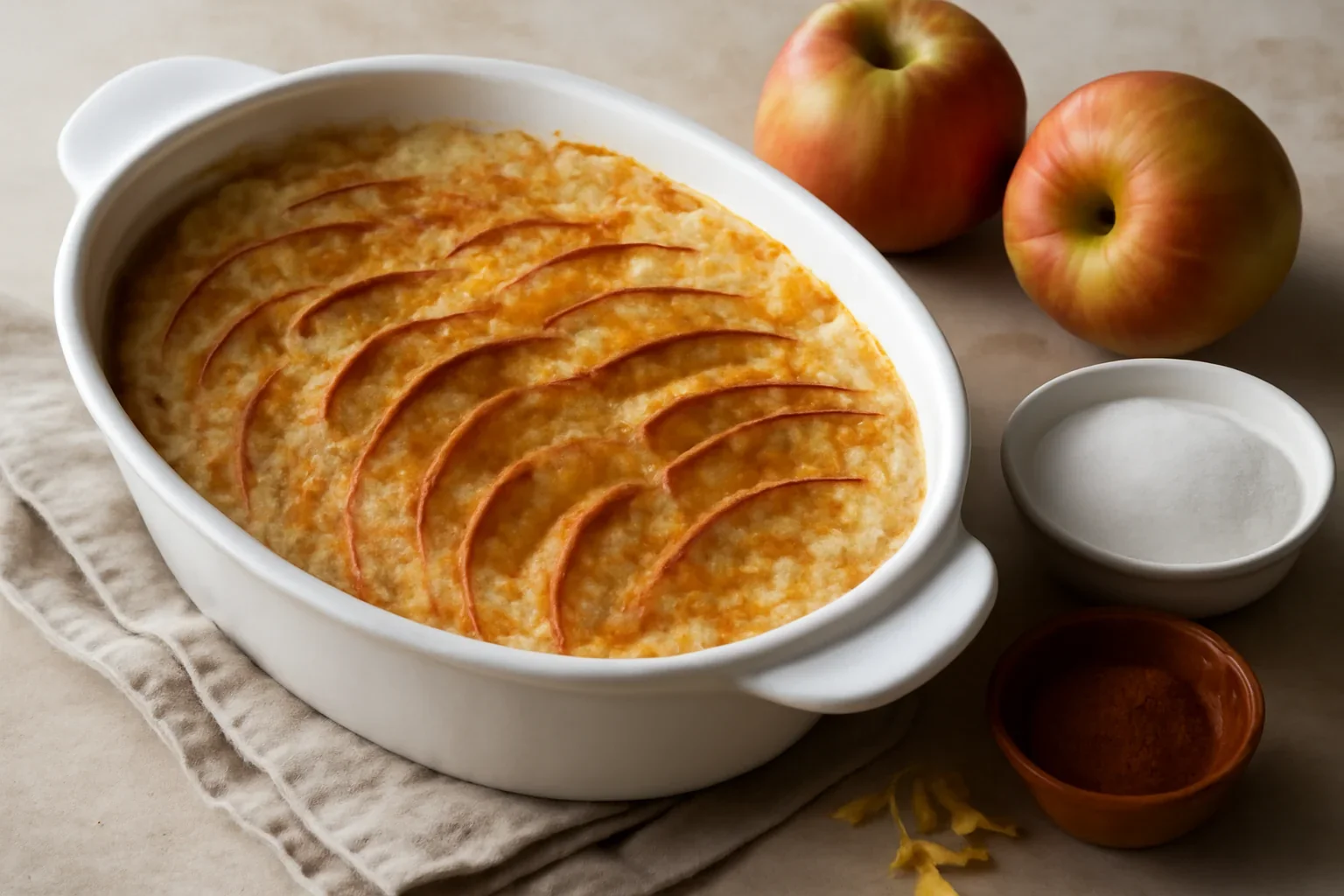Budincă de orez cu măr – un desert de toamnă