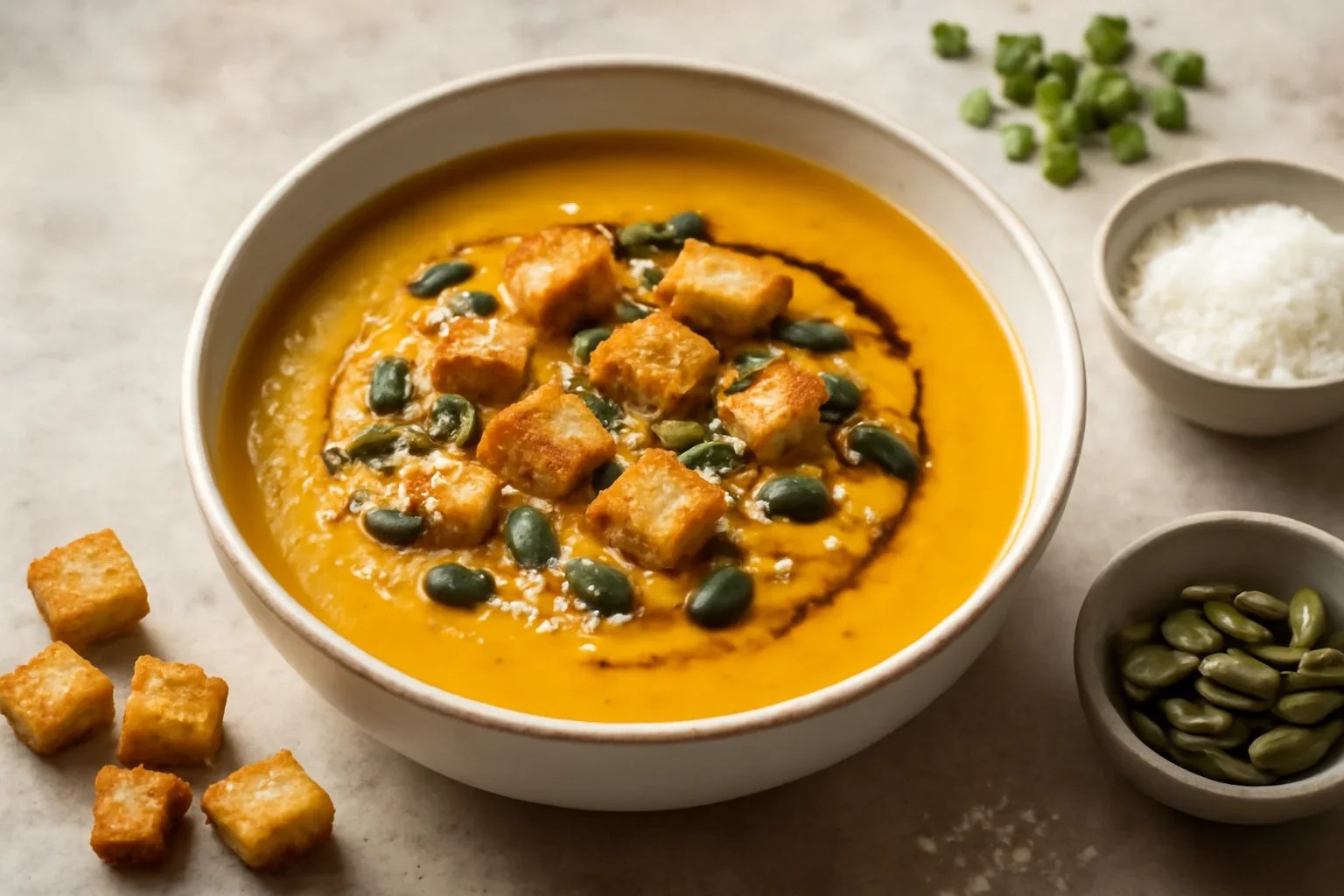 Supa de dovleac cu curry si cocos