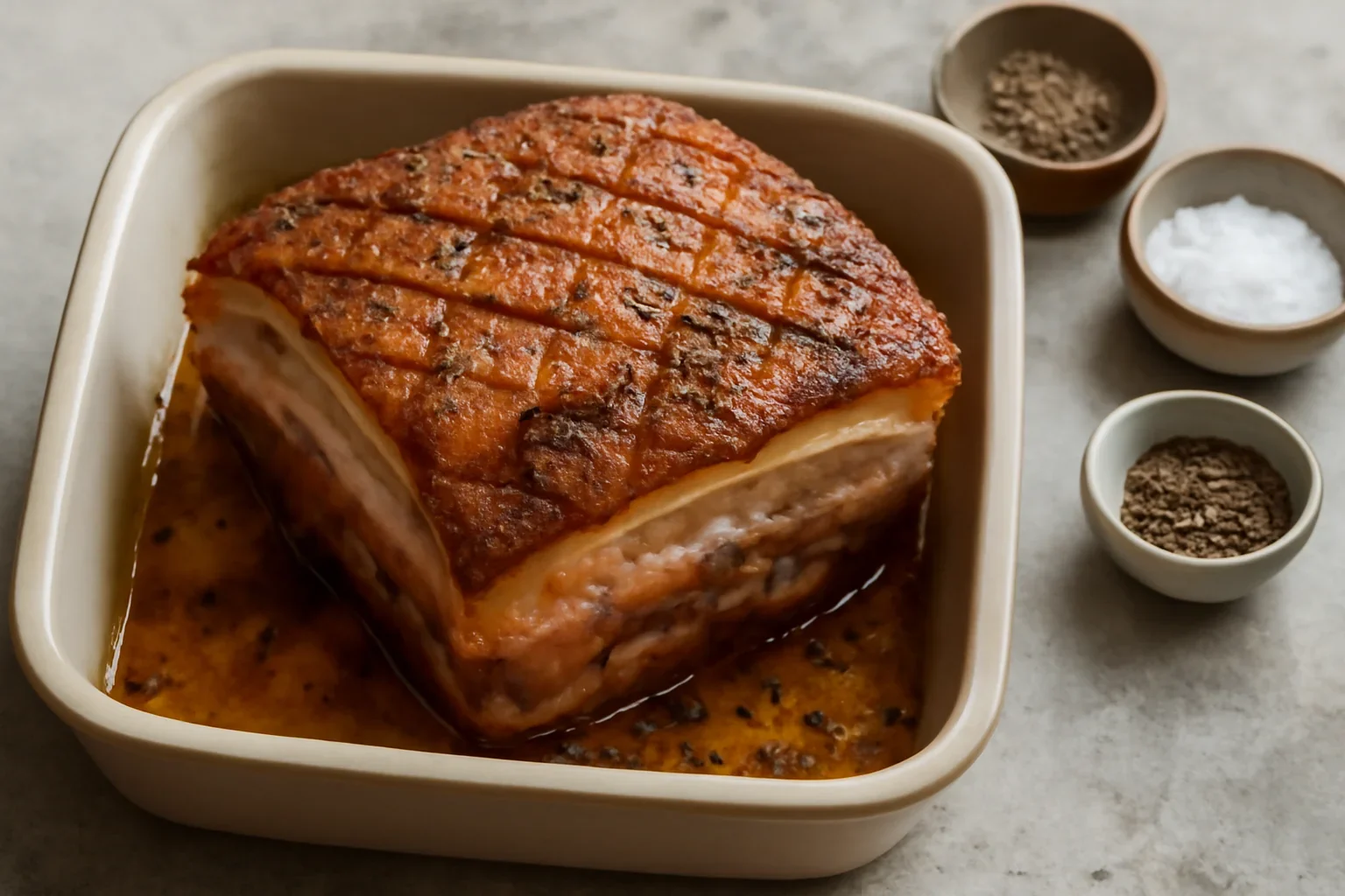 Costiță de porc la cuptor (kaiser, piept de porc afumat) – rețeta de friptură cu șoric crestat