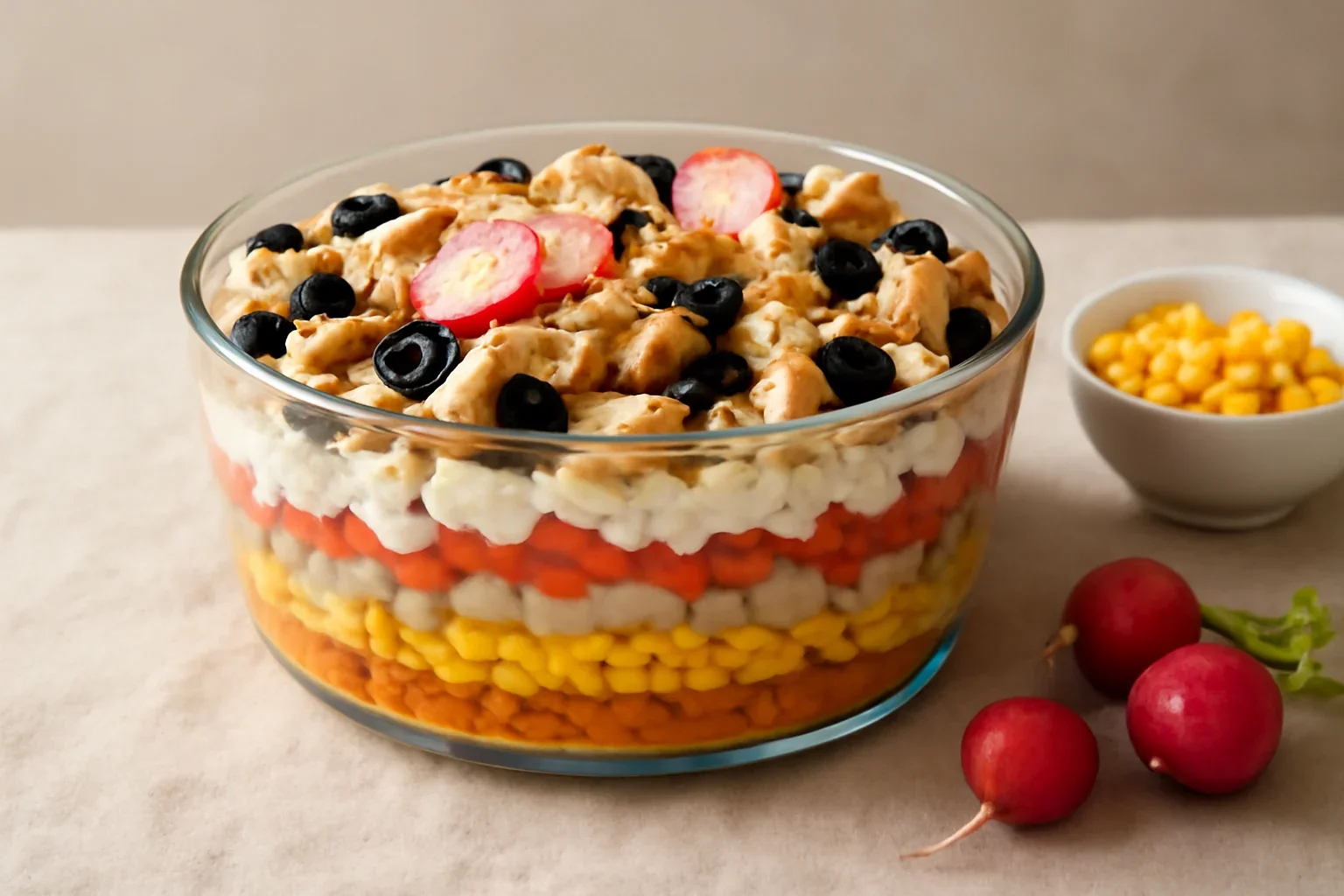 Salata cu piept de pui in straturi