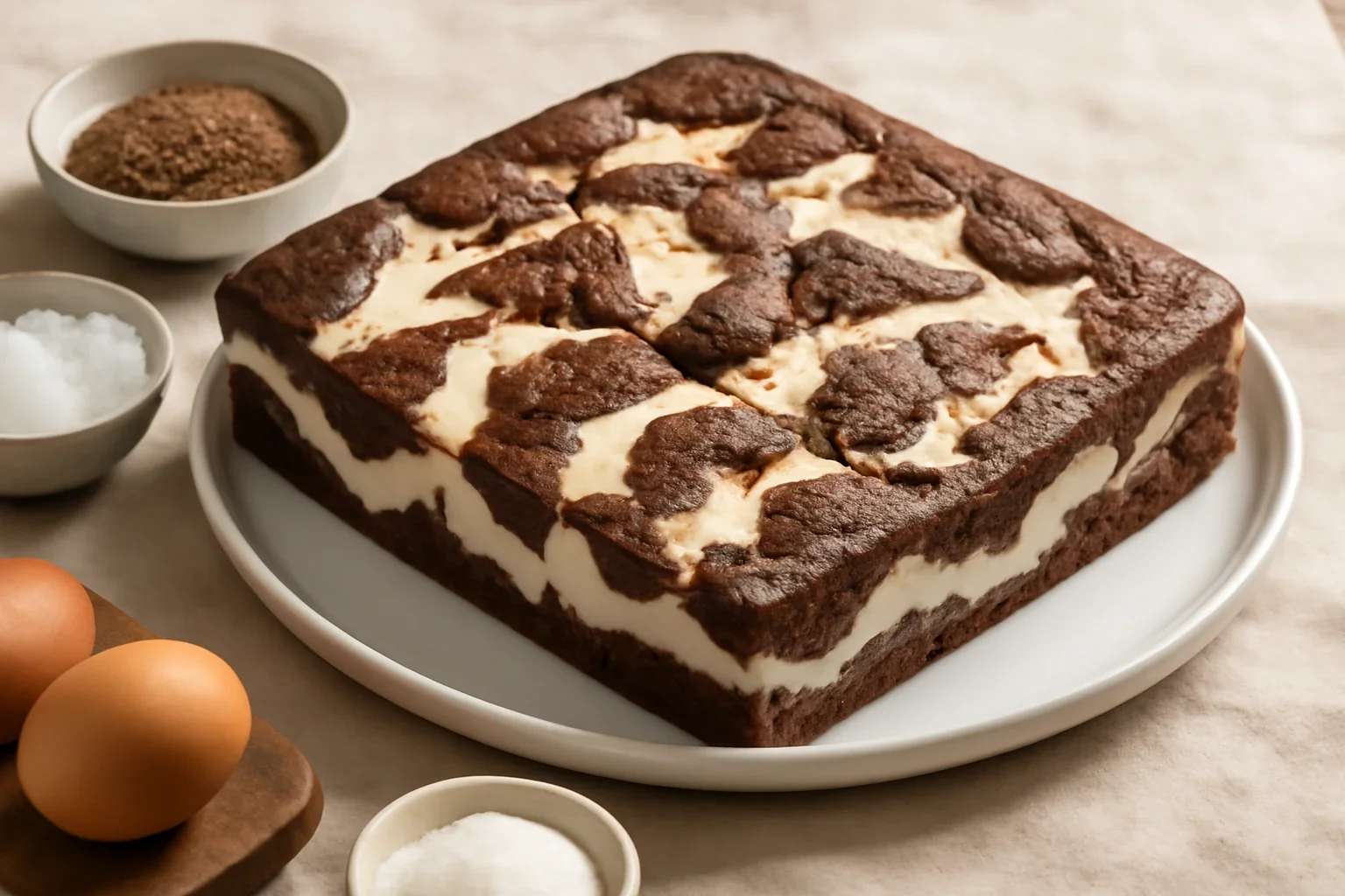 Prăjitură cu brânză de vaci și cacao