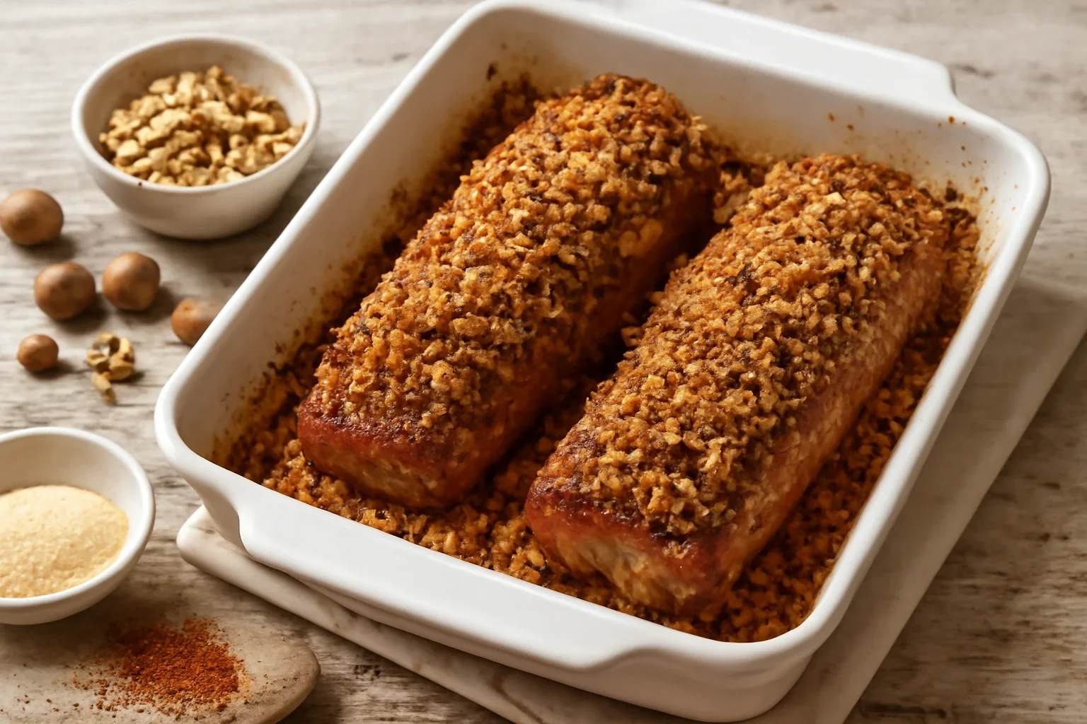 Mușchiuleț de porc în crustă crocantă – la cuptor