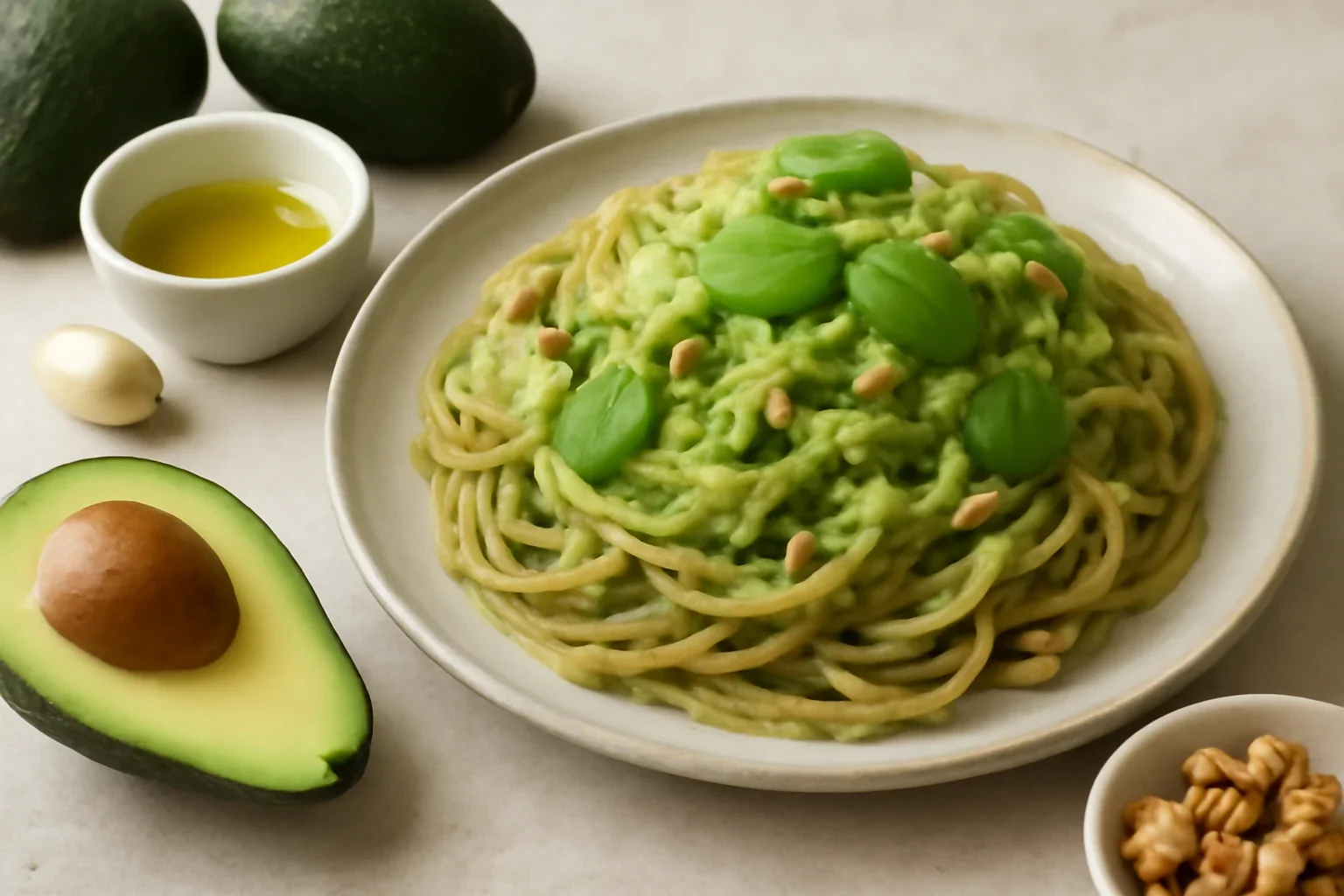 Paste cu sos de avocado