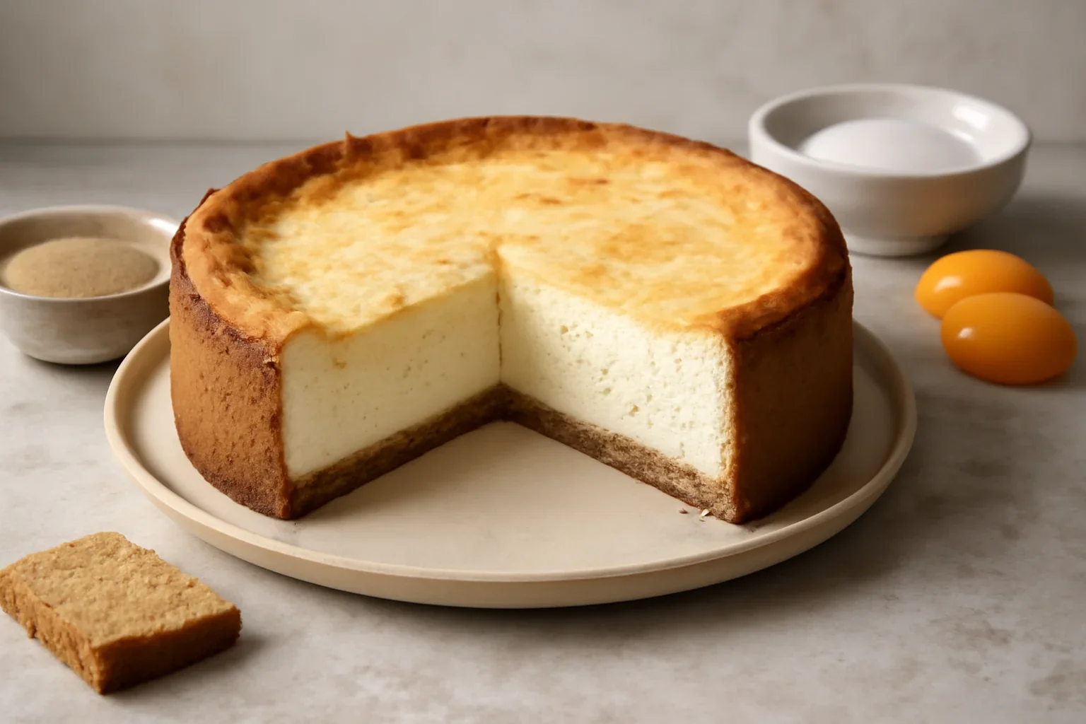 Cheesecake polonez cu brânză de vaci (sernik)