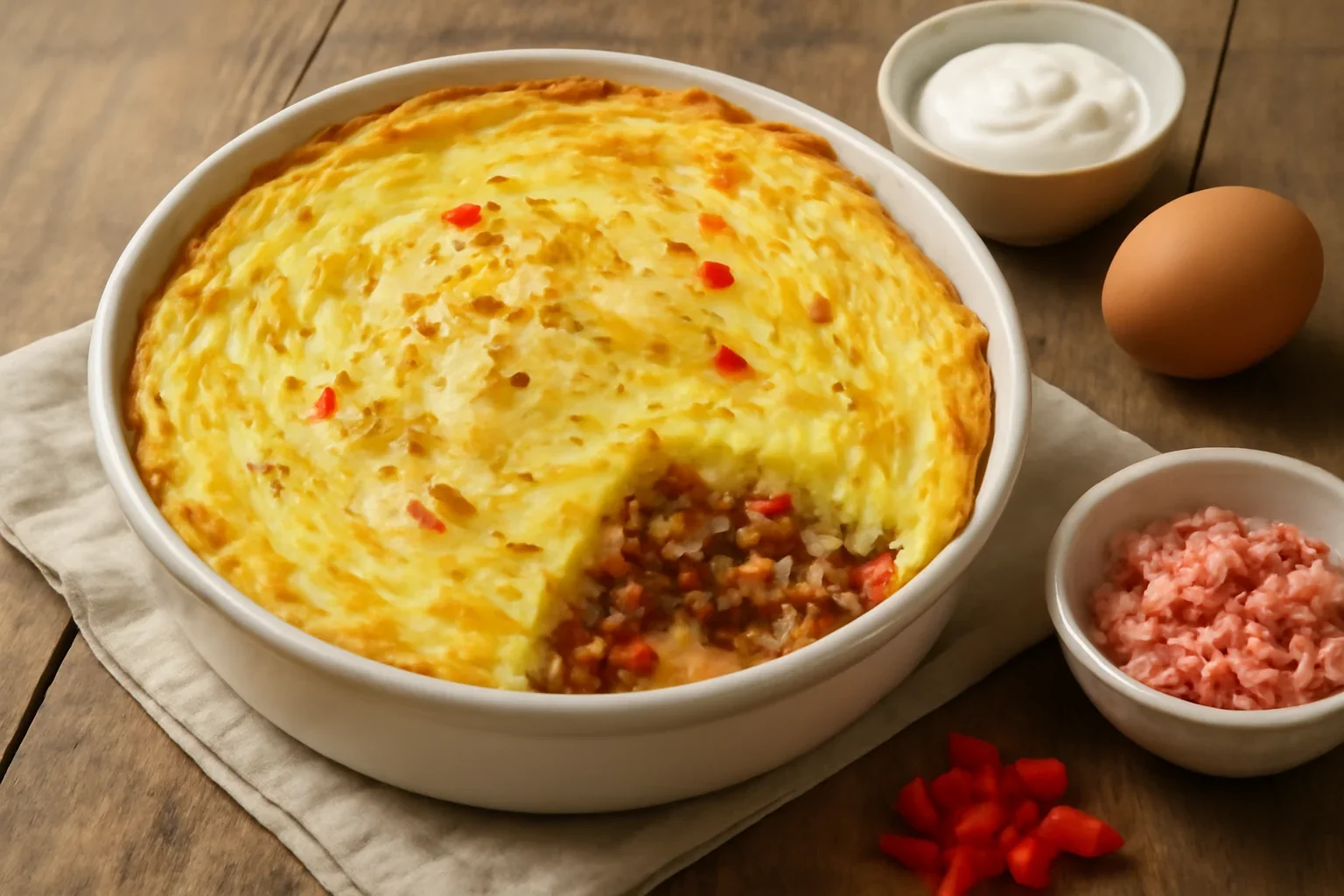Breakfast Pie din leftovers