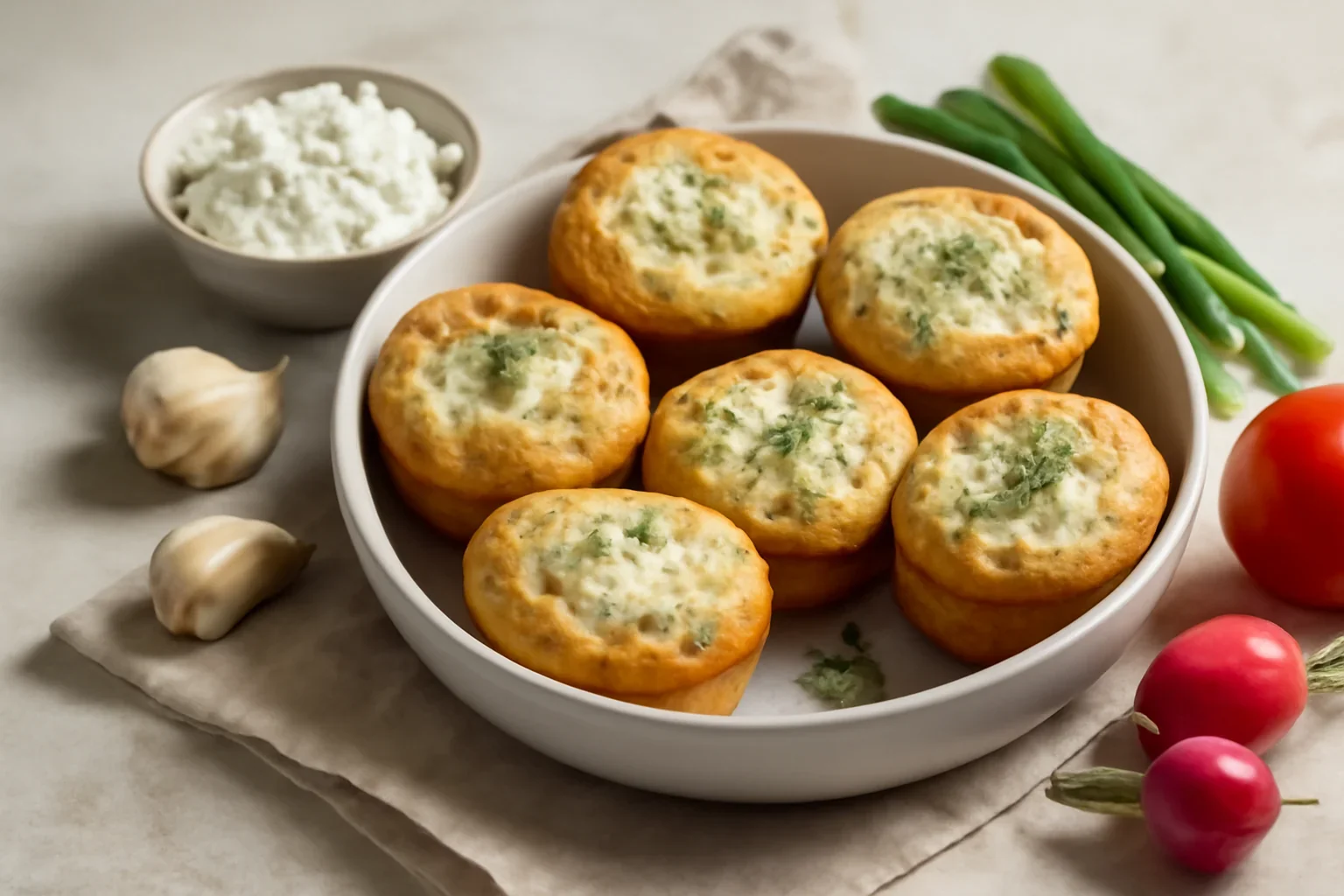 Briose aperitiv cu branza si usturoi