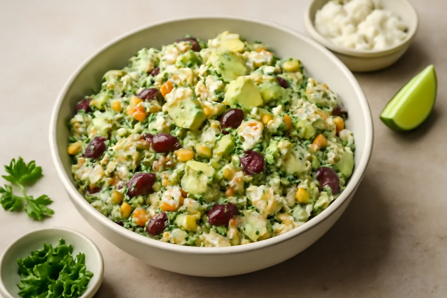 Salata mexicana cu porumb si fasole