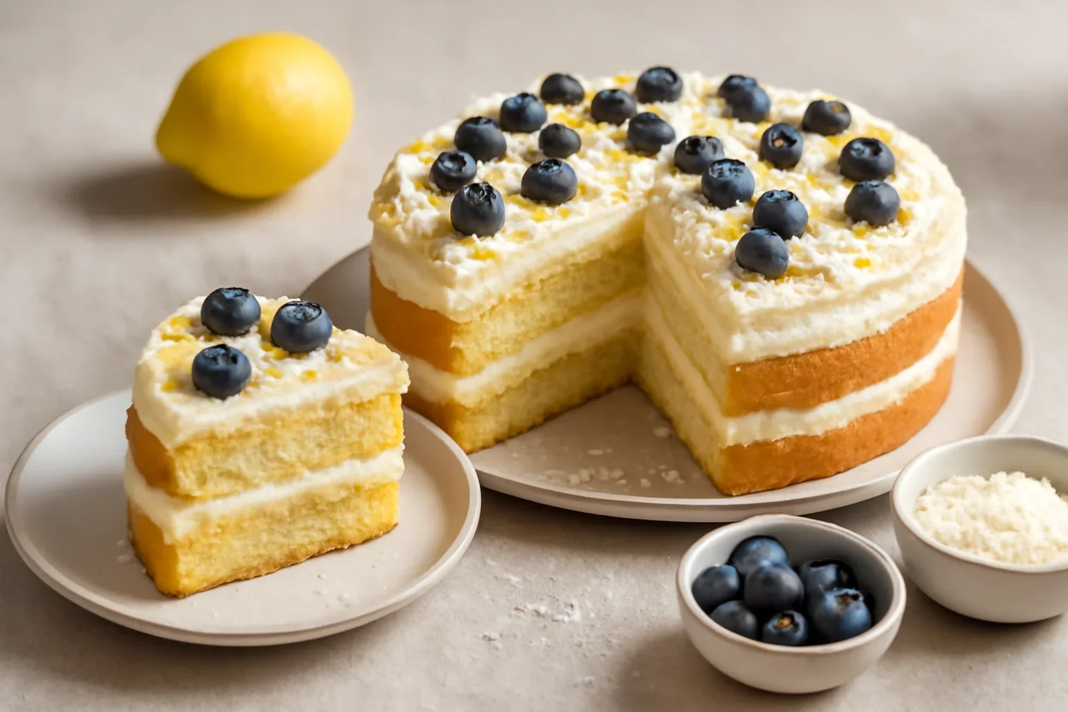 Prăjitura Zaza cu cremă de lămâie, mascarpone și blat pufos