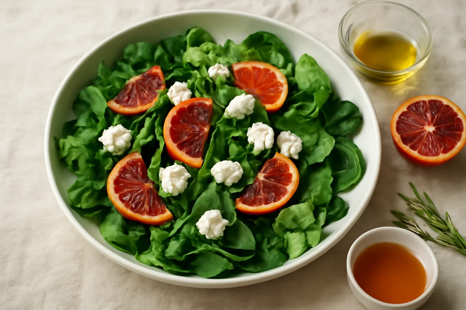 Salată de fructe cu brânză de capră