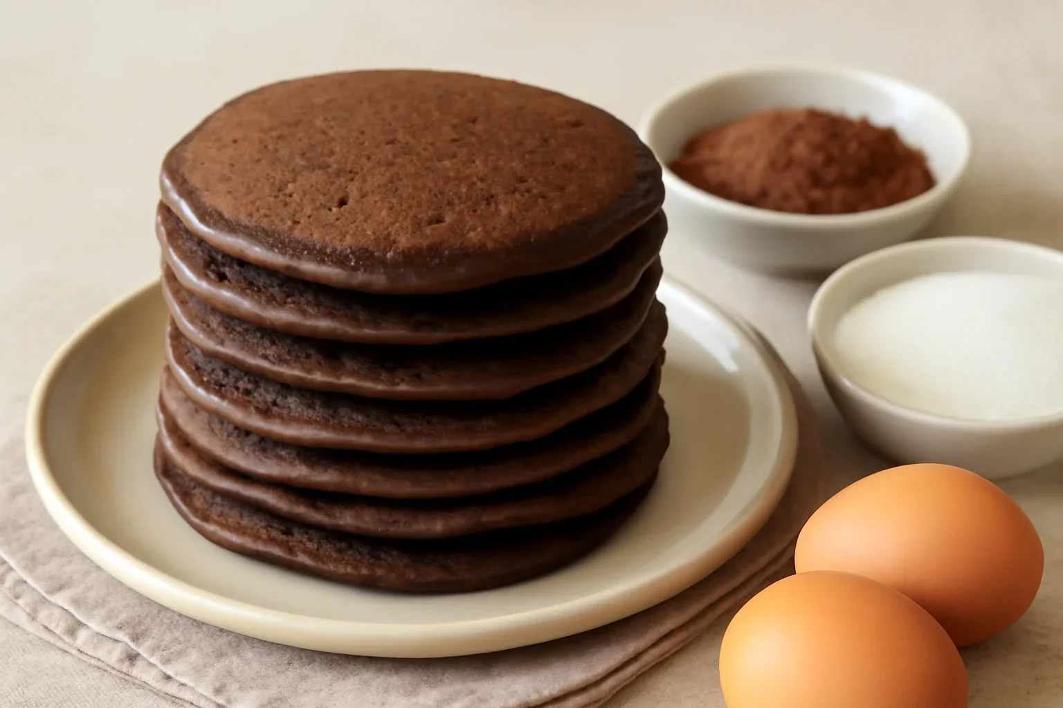 Pancakes cu cacao / Clatite americane cu cacao