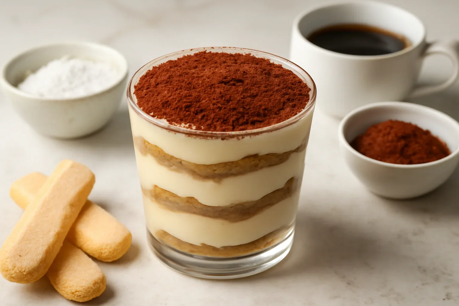 Tiramisu la pahar, reteta cu mascarpone, fara oua crude | Video