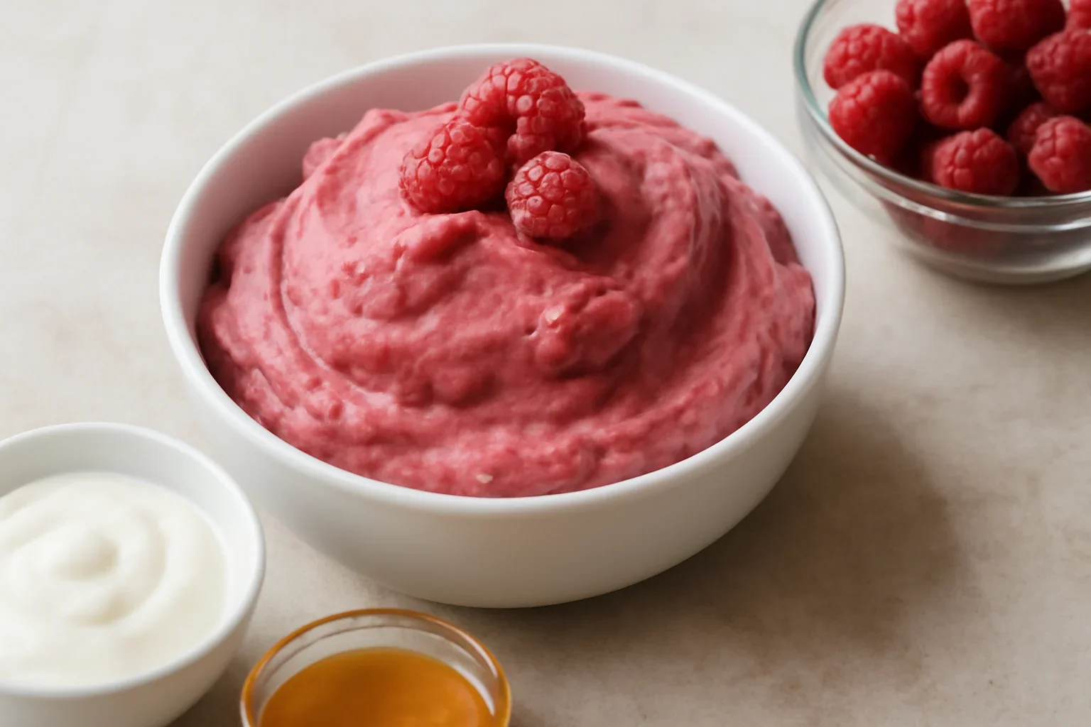 Inghetata de zmeura fara zahar, cu doar 3 ingrediente