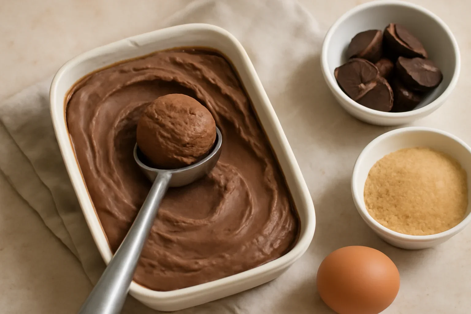 Inghetata de ciocolata foarte cremoasa preparata acasa