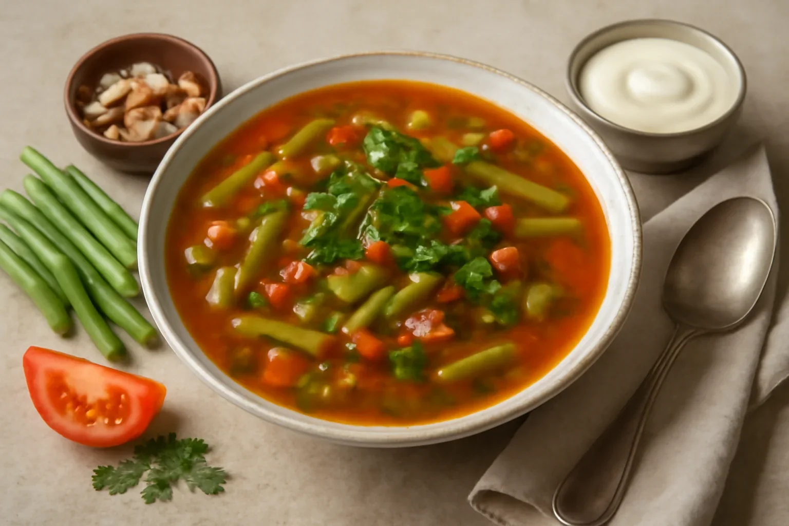 Ciorbă de fasole verde – rețeta ardelenească de zamă de fasole verde