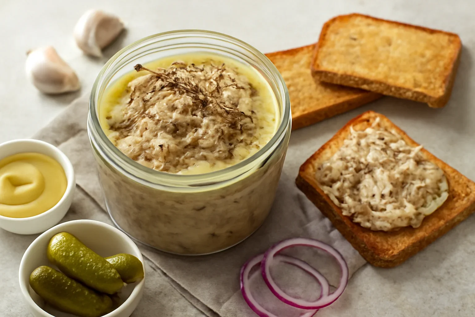 Pate de pui din carne de pui la garniță – rețeta de confit sau rillette de pui