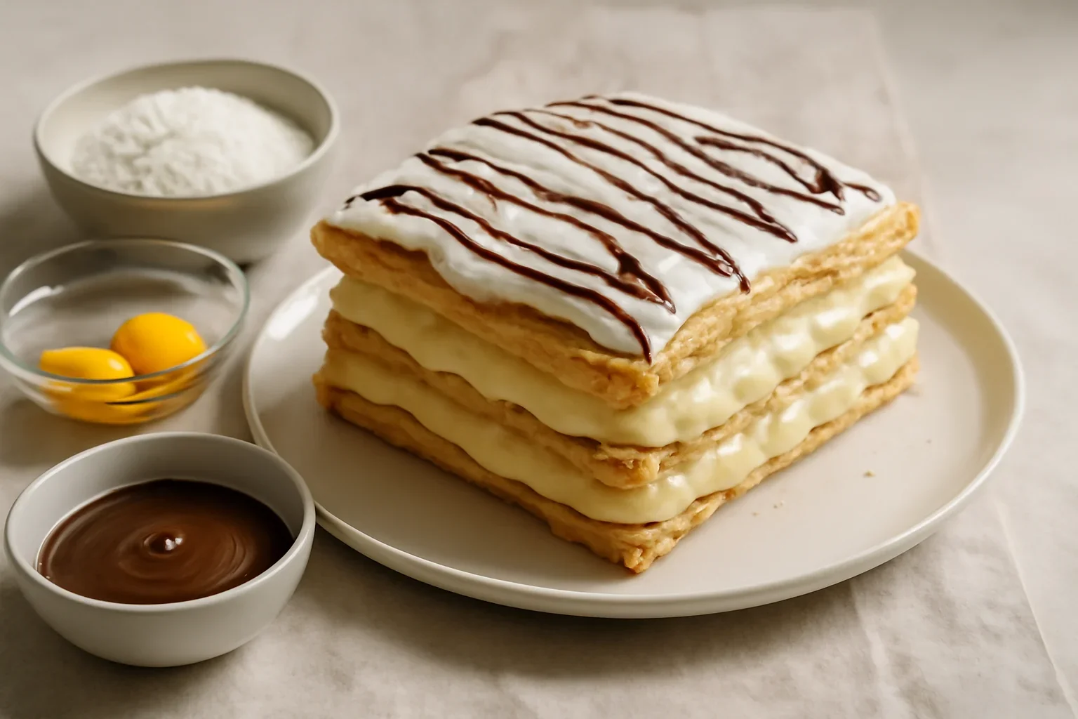 Millefeuille cu crema de vanilie / Prajitura Napoleon